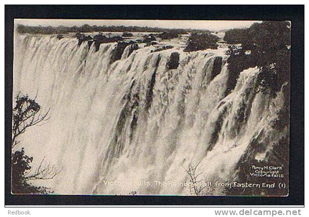 Early Postcard Victoria Falls - The Rainbow Fall From Eastern End Zimbabwe Rhodesi Zambia - Ref 517 - Zimbabwe