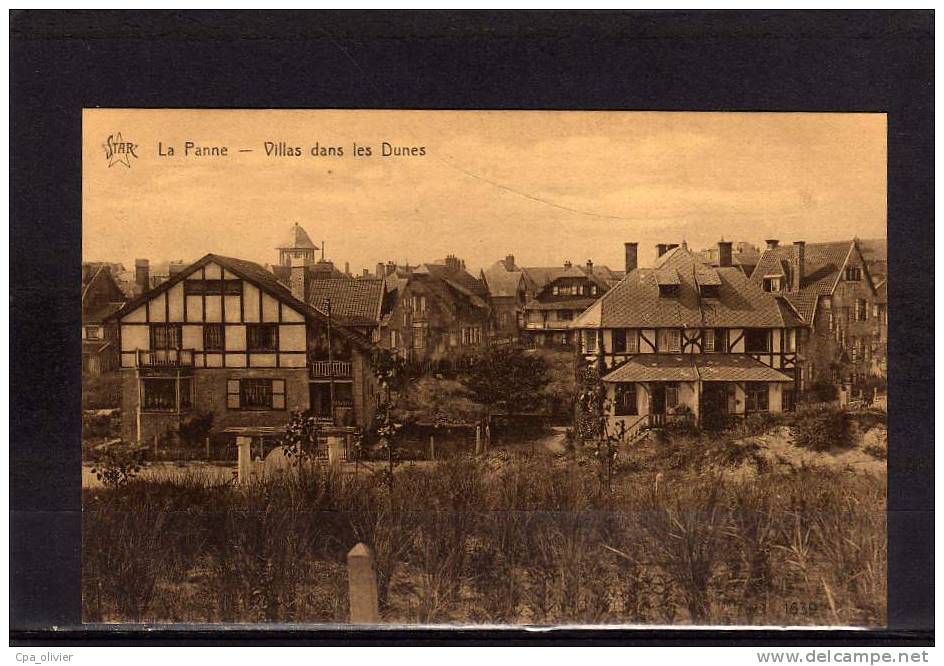 BELGIQUE LA PANNE Villas Dans Les Dunes, Ed Star 1639, 193? - De Panne