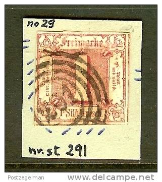 TURN UND TAXIS 1862 Used Stamp 1 Silbergr Lilared 29 - Afgestempeld