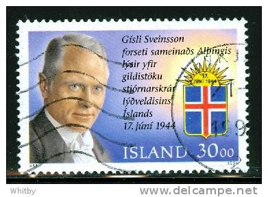 Iceland 1994 30k Gisli Sveinsson  #787 - Oblitérés