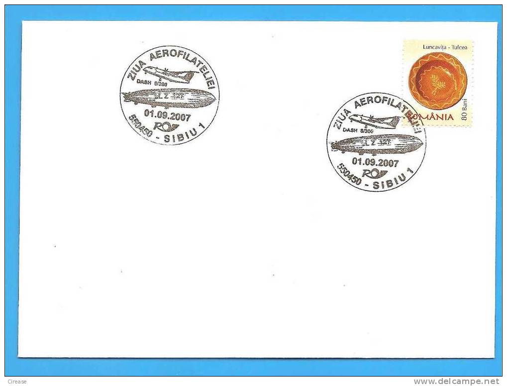 ROMANIA 2007 Cover.  LZ-127 Zeppelin - Zeppelins