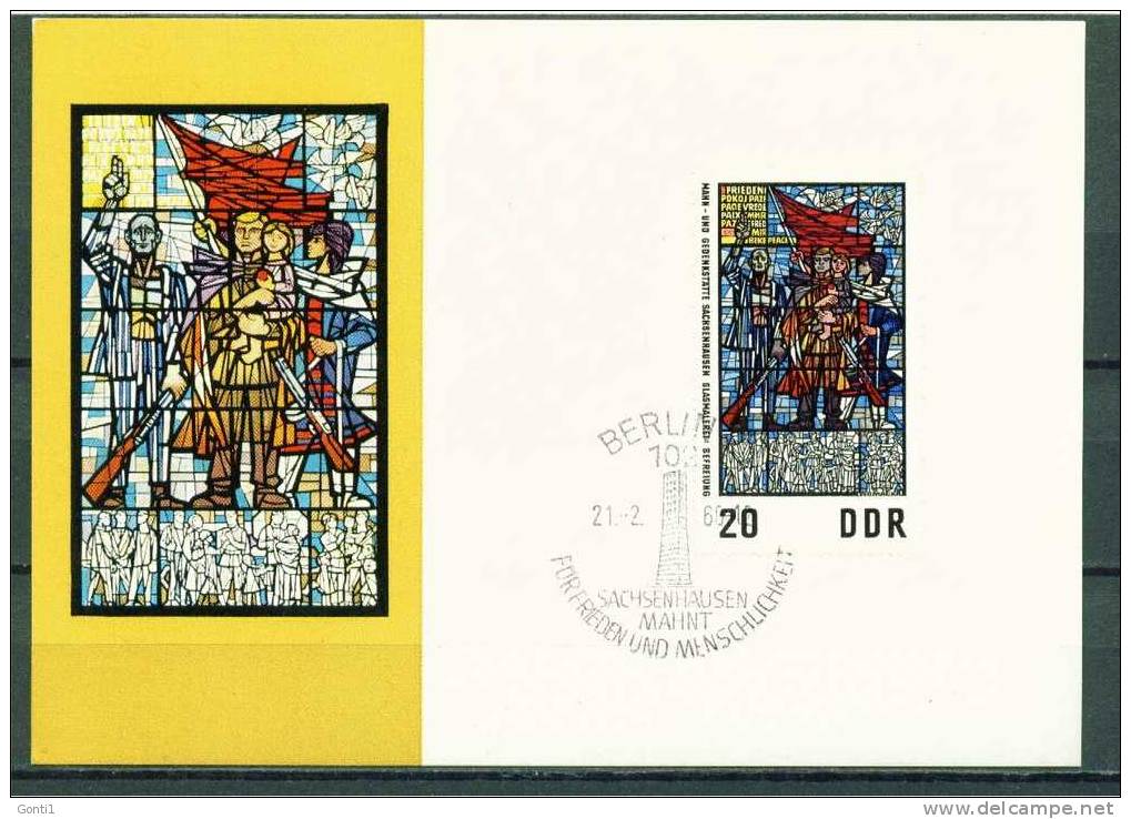 DDR 1968 MK,Maxicart  Mit.Mi.Nr.1347 "Glastfenster-Befreiung Von Walter Womacka  " 1 MK Used - Cartes-Maximum (CM)