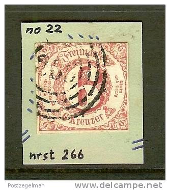 TURN UND TAXIS 1859 Used Stamp 6 Kreuzer Carmin Red 22 - Used