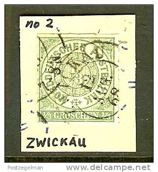 NORD DEUTSCHE POST 1868 Used Hinged Stamp 1/3 Gr Green 2 - Other & Unclassified
