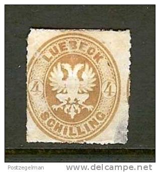 LUEBECK 1863 Unused Hinged Stamp 4 Schilling Light Brown 12 - Lübeck