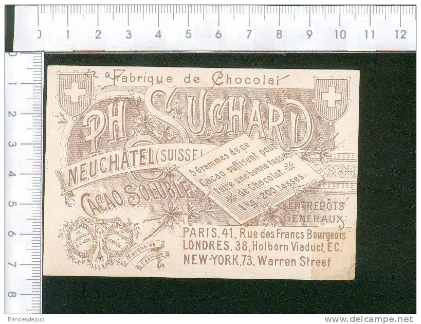 Suchard Jolie Chromo Dorée Thème Enfant Ustensiles Cuissine - Suchard