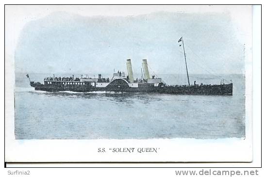 PADDLE STEAMER - SS SOLENT QUEEN - Passagiersschepen