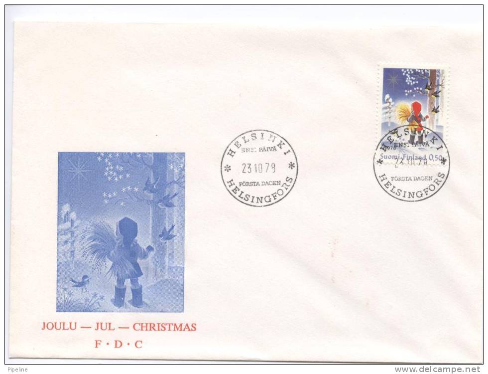 Finland FDC Christmas Stamp 23-10-1978 With Cachet - FDC