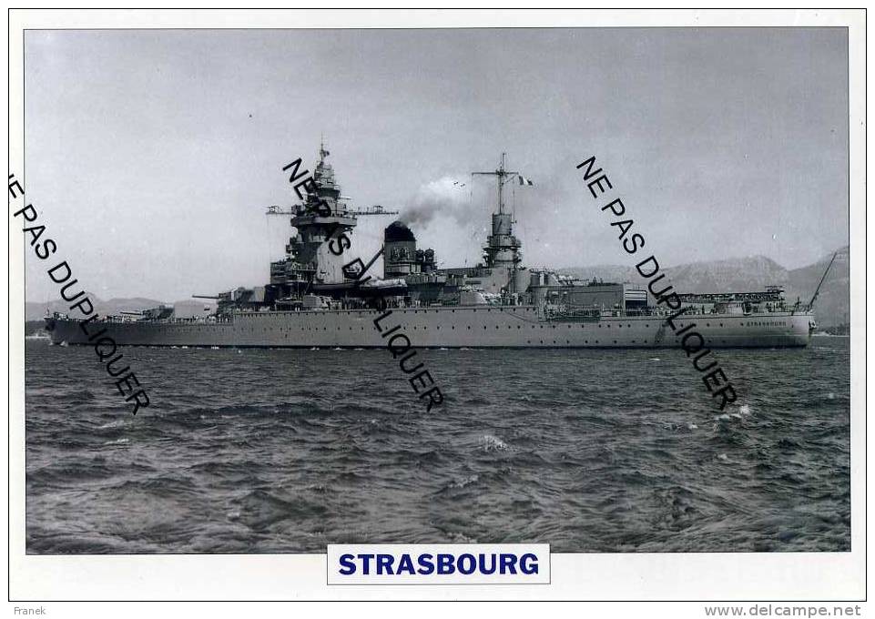 BAT097GF - Navire De Ligne " STRASBOURG " (Croiseur De Bataille) - France (1936) - Krieg