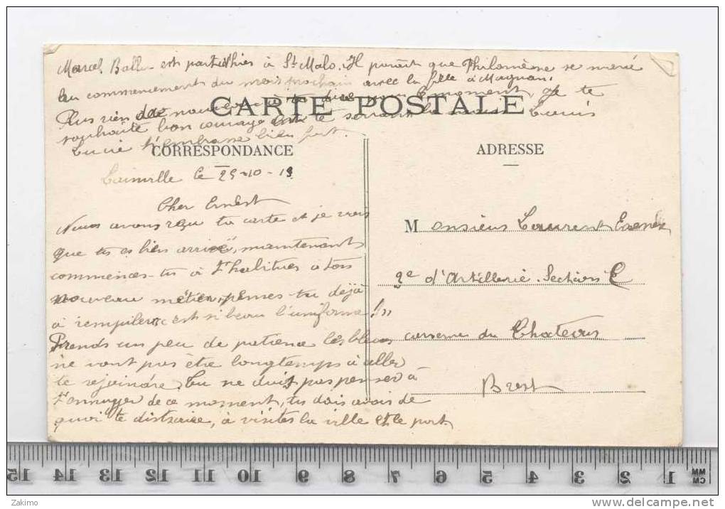 1913--ENTREE ROUTE CHAUSSY ATLAGE   ---RECTO VERSO-------T2 - Arthies