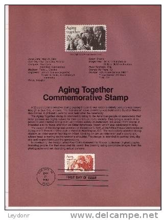 Aging Together - First Day Souvenier Page - 1981-1990