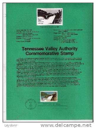 Tennessee Valley Authority - First Day Souvenier Page - 1981-1990