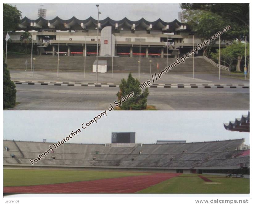 1 X World Stadium Postcard - 1 Carte Postale De Stade Du Monde - French Polynesia - Singapore National Stadium - Autres & Non Classés