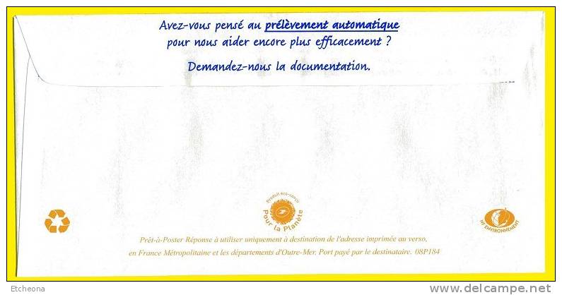 = Enveloppe Marianne De Lamouche TVP Rouge Fondation Recherche Médicale - Prêts-à-poster:Answer/Lamouche