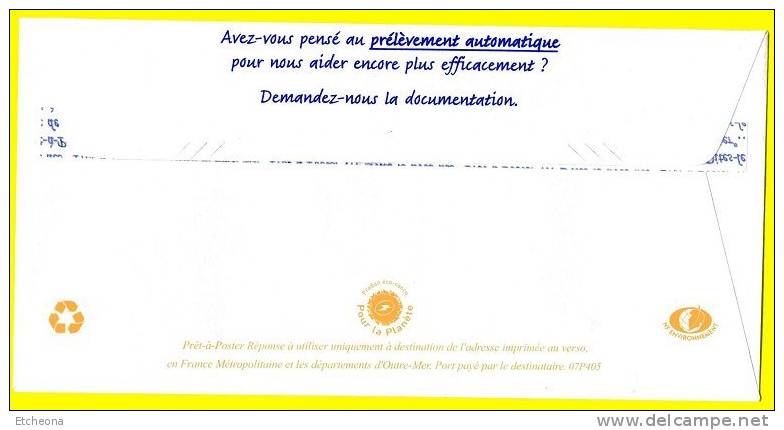 = Enveloppe Marianne De Lamouche TVP Rouge Fondation Recherche Médicale Postreponse - Prêts-à-poster: Réponse /Lamouche