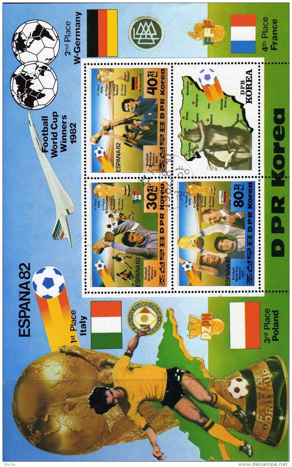 Sieg Fussball WM Korea 2271/3, 5ZD, Block 123+124 O 25€ König Carlos Von Spanien - Kilowaar (max. 999 Zegels)