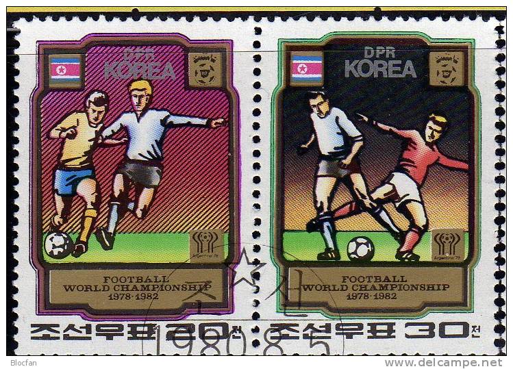 Fussball WM Argentinien Und Spanien Korea 2033/6+ZD+4-Bl.+ Block 78 O 46€ - Kilowaar (max. 999 Zegels)