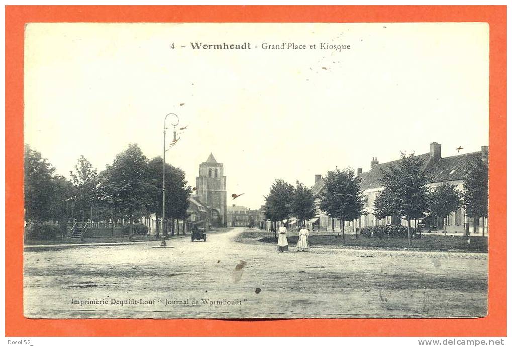 Dpt  59   Wormhoudt  "  Grand ´ Place Et Kiosque " - Wormhout