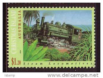 1994 - Christmas Island Steam Locomotives $1.20 No. 1 Stamp FU - Christmaseiland