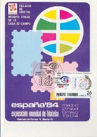 ANDORRE ESPAGNOL CARTE MAXIMUM NUM.YVERT 166 ESPANA 84 - Other & Unclassified