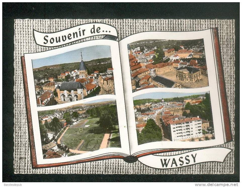 CPSM - Souvenir De WASSY (52) - Multivues Type Album Photo ( Vue Aérienne LAPIE ) - Wassy