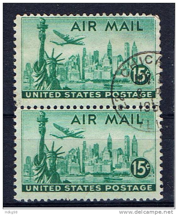 US+ 1947 Mi 561 New York (Paar) - Used Stamps
