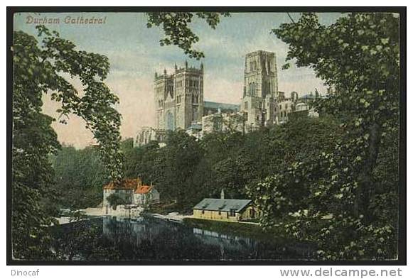 England, Durham 1912 Old Hand Tinted Postcard - DURHAM CATHEDRAL, England, United Kingdom - Other & Unclassified