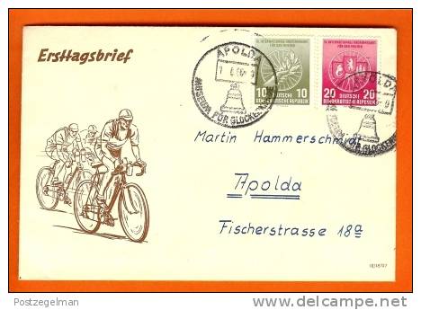D.D.R. 1956 FDC Peace Cycling 521-522 With Address - Other & Unclassified