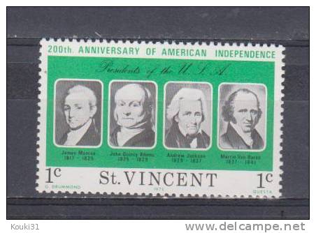 Saint-Vincent YT 415 ** : Indépendance USA , James Monroe , Andrew Jackson - St.Vincent (1979-...)