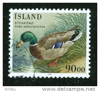 Iceland 1987 90k Anas Platyrhynchos #645 - Oblitérés