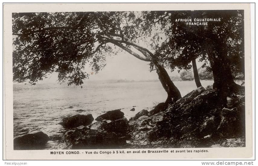 CARTE PHOTO MOYEN CONGO - VUE DU CONGO EN AVAL DE BRAZZAVILLE - Brazzaville