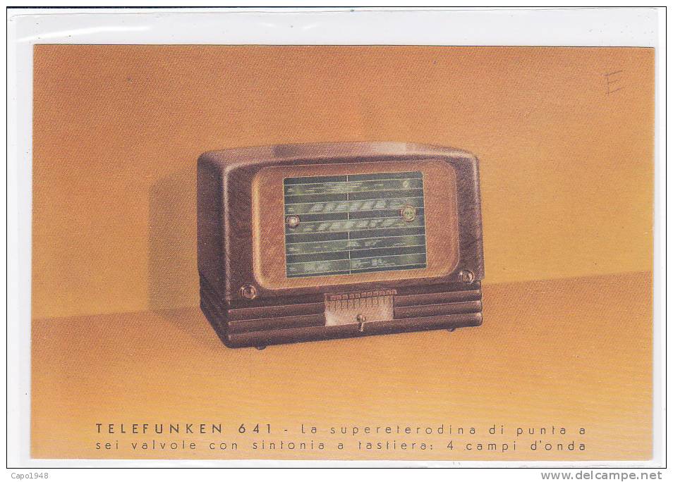CARD PUB. ELETTRICITA' RADIO "TELEFUNKEN"  -FG-N-2-  -0882-7460 - Publicité