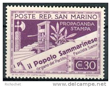 Saint-Marin N° 227 * - Unused Stamps