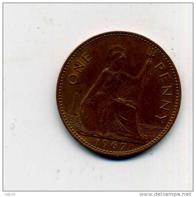 - MONNAIE GRANDE-BRETAGNE . 1 P. 1967 - D. 1 Penny