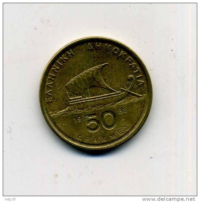 - MONNAIE GRECE . 50 DR. 1988 - Grecia