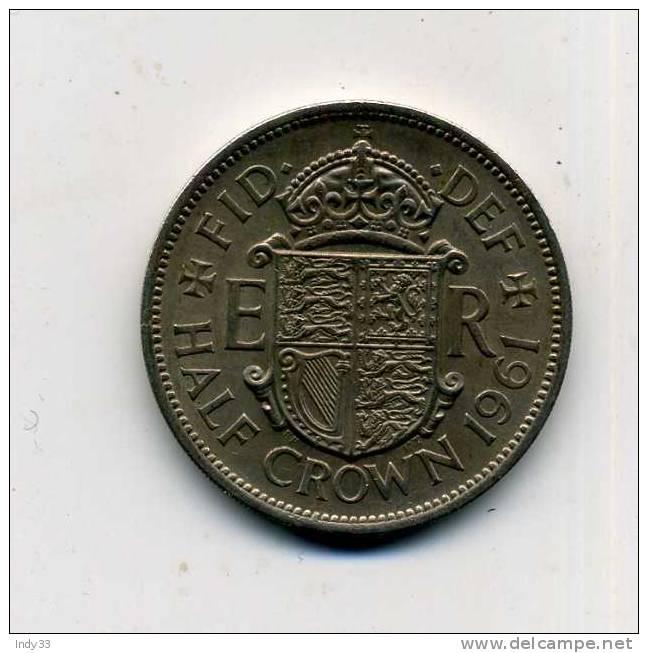 - MONNAIE GRANDE-BRETAGNE 1902/71 . 1/2 CROWN 1961 - K. 1/2 Crown