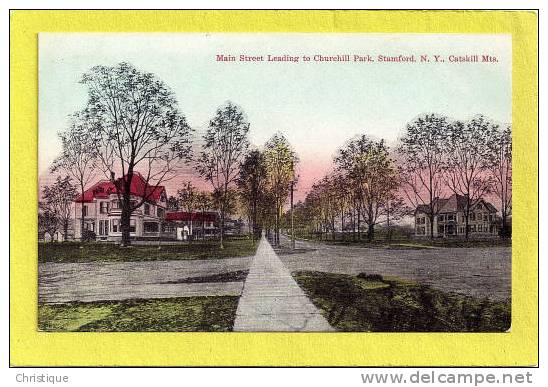 Main Street, Stamford, NY. 1900-10s - Catskills