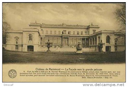 Belgium 1919 Old Postcard Castle - CHATEAU DE MARIEMONT - Morlanwelz