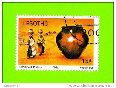 Timbre Oblitéré Used Mint Stamp Selo Carimbado Traditional Pottery Nkho Water Pot 15s LESOTHO - Lesotho (1966-...)