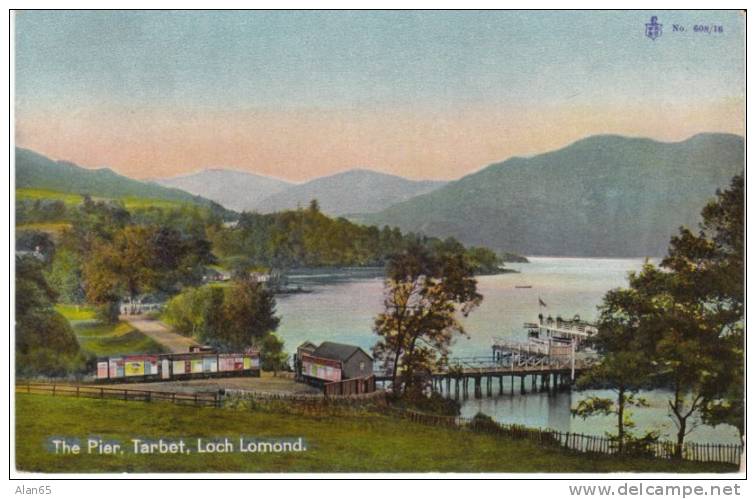 Pier At Tarbet, Loch Lamond Scotland UK, On C1910 Vintage Postcard - Argyllshire