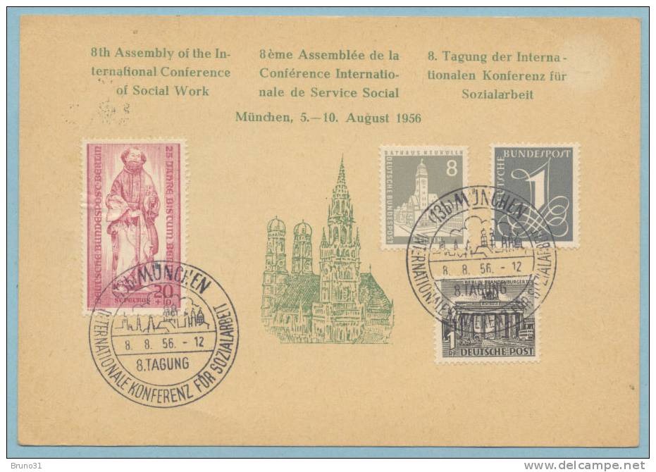 Konferenz Für Sozialarbeit - 1956 - - Cartas & Documentos