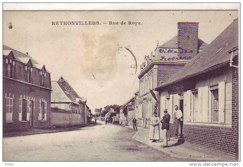 RETHONVILLERS Rue De Roye - Autres & Non Classés