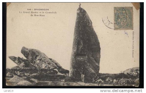 DOLMEN    29..BRIGNOGAN...LE MENHIR ET LE CROMELECH DE MEN MERZ.....  ECRITE.....‹(•¿•)› - Dolmen & Menhirs