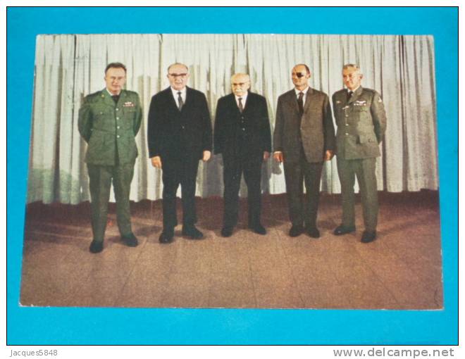 Asie) Israel - N° 8874 - President SHAZAR - Premier Eshkol Minister Of Defence M. DAYAN  Génerale RABIN  AND BAR.LEV - Israel