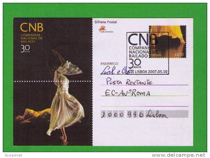 Arts Dance Danse " Peter And Agnes" Entier Postal Stationery Portugal Arts Cultures (certificate=expertisé) Sp1383 - Danse