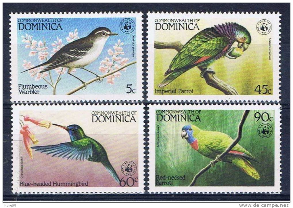 WD+ Dominica 1984 Mi 836-39 Mnh Vogel - Dominique (1978-...)