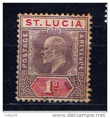 WL+ St. Lucia 1902 Mi 36 Königsporträt - Ste Lucie (...-1978)