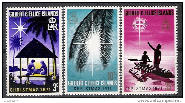 Gilbert & Ellice 1971  Christmas - Natale - New - MNH Serie Nuova Illinguellata - Gilbert & Ellice Islands (...-1979)