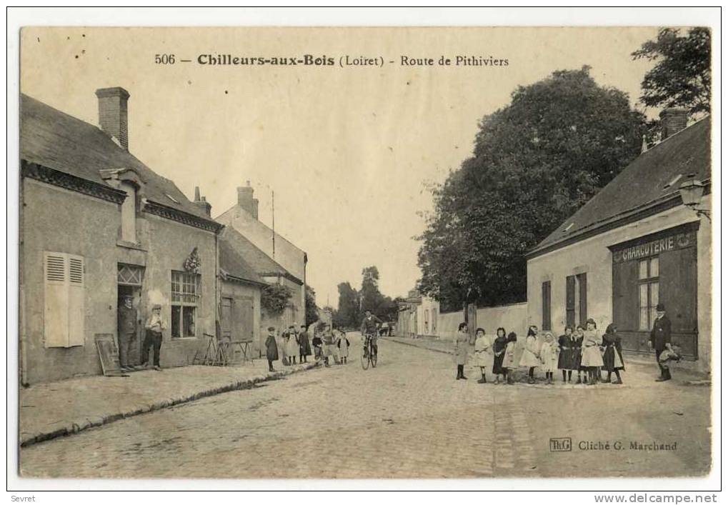 CHILLEURS Aux BOIS. - Route De Pithiviers. Charcuterie 1er Plan - Sonstige & Ohne Zuordnung