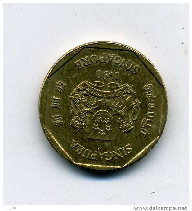 - MONNAIE SINGAPOUR . 1 $ 1990 - Singapore